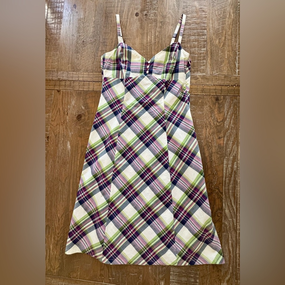 New York & Company White, Blue, & Pink Plaid Women's Summer Dress, Size 8 (NEW) - Picture 11 of 11